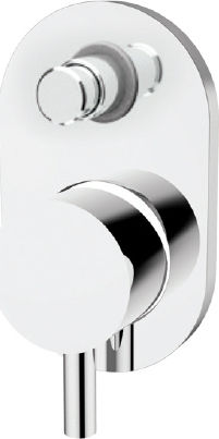 Teorema New Jabil Built-in Faucet Mixer for Shower 2 Exits Silver