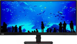 Lenovo ThinkVision T34w-20 Ultrawide VA Curved Monitor 34" QHD 3440x1440 with Response Time 4ms GTG