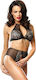 Demoniq Magnetic Mathilde Bra Set Sexy Dessous-Set Schwarz