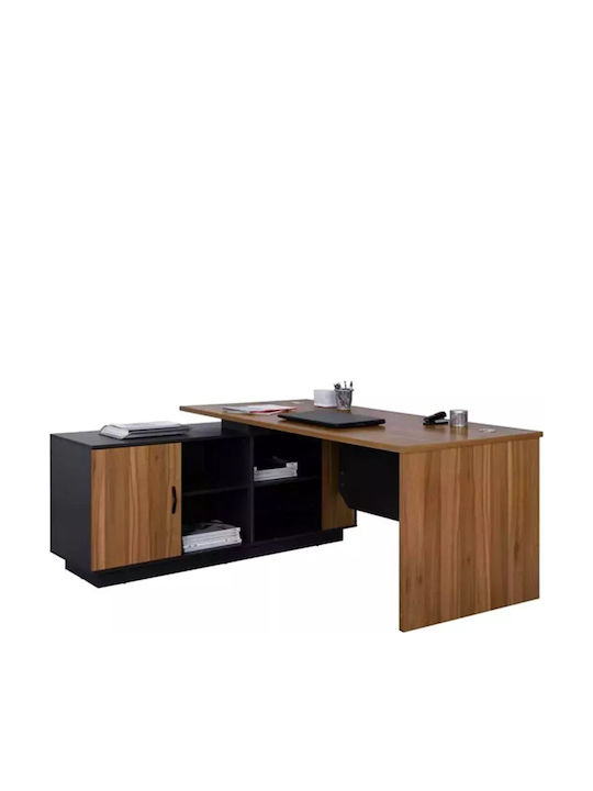 Ecke Professionelles Büro Supreme Holz Honey Oak / Grey 160x140x75cm