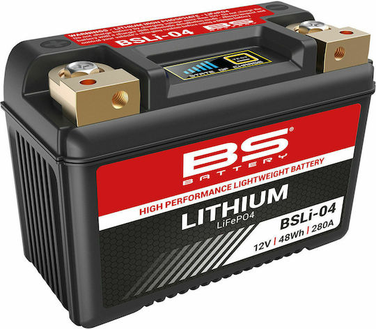 BS Lithium LiFePO4 Lithium Motorcycle Battery 280A with Capacity 4Ah and 48Wh