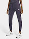 Nike Sportswear Essential Pantaloni de trening pentru femei cu cauciuc Violet Fleece