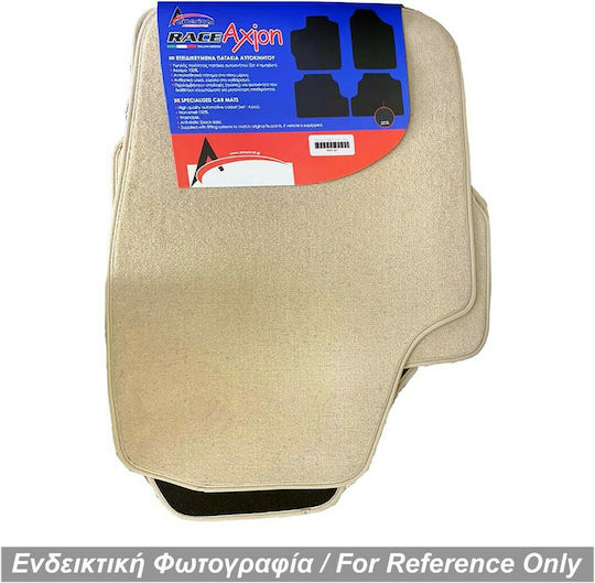 Race Axion Σετ Μπροστινά και Πίσω Πατάκια 4τμχ για Saab 9-3 2002+ Μπεζ