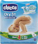 Chicco Scutece cu bandă adezivă Dry Fit Advanced Maxi Nr. 4 pentru 8-18 kgkg 19buc