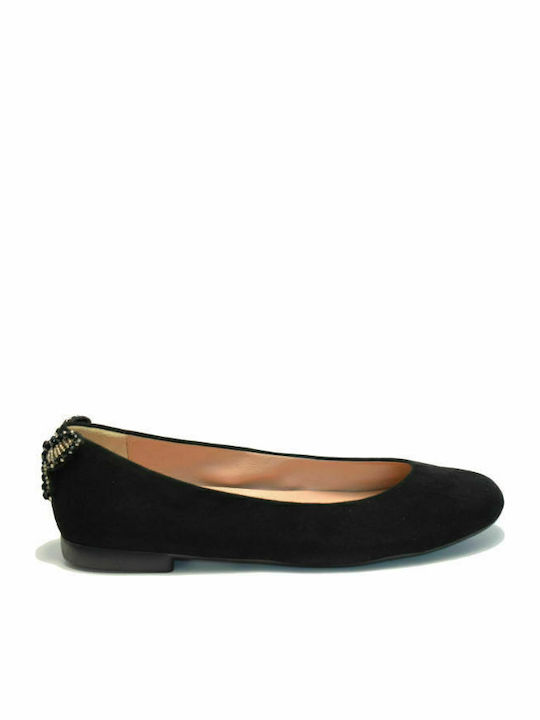 Mourtzi Wildleder Damen Ballerinas in Schwarz Farbe