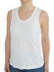 American Vintage Women's Summer Blouse Cotton Sleeveless White