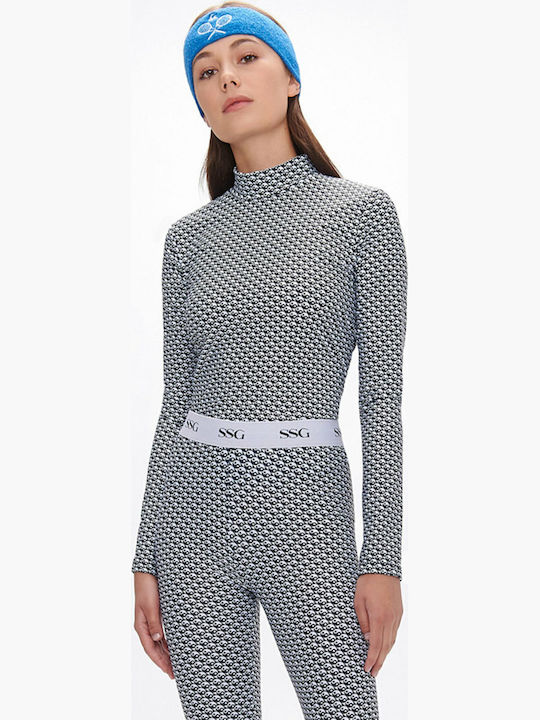Women's Blouse Turtleneck Long Sleeve Multicolour