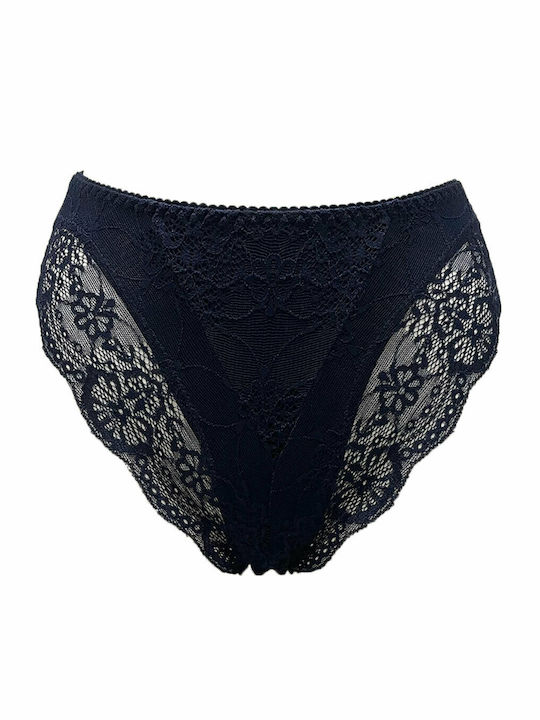 Jadea -C Γυναικείο Slip με Δαντέλα Navy Μπλε