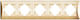 Lineme Switch Frame 5 Positions Horizontal Installation in Gold Color 50-00125-9