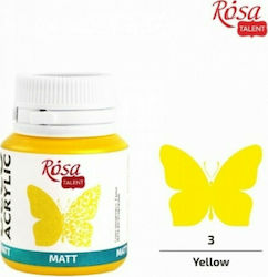 RosaGroup Talent Acrylic Paint Set in Yellow color Matt Yellow 3 20ml 1pcs 20003