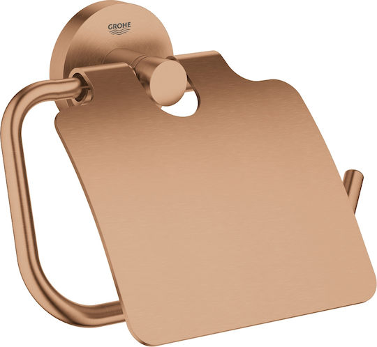 Grohe Essentials De perete Suport de hârtie Metal Periat Apus de soare cald cu capac