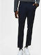 Selected Men's Trousers Chino Elastic in Slim Fit Navy Blue