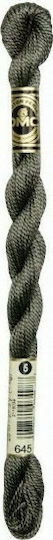 DMC Thread Embroidery Mouline Cotton Perle 115 No5 Cotton in Gray color 25m