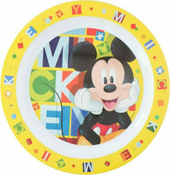 Baby Food Plate Disney Mickey Mouse made of Melamine Yellow