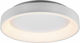 Trio Lighting Girona Μοντέρνα Μεταλλική Πλαφονιέρα Οροφής με Ενσωματωμένο LED σε Λευκό χρώμα 60cm