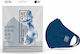 Neqi Kids Re-Useable Face Masks 6-10 Age Navy Blue 3τμχ