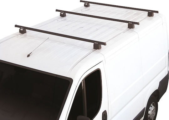 Fabbri Roof Bars Metallic 180cm. (with Roof Rack Legs and Lock) Black