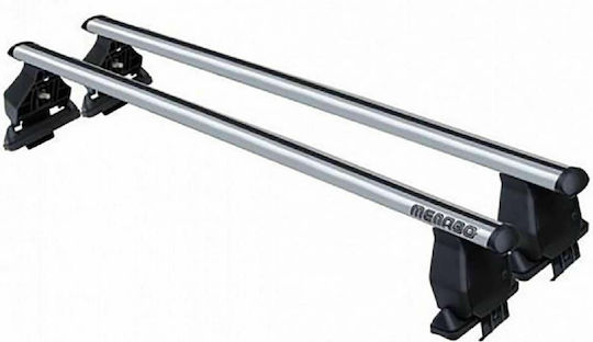 Menabo Aluminum Car Roof Bars 112cm for Audi A1 5D for Cars with Factory Bars Set with Roof Rack Legs