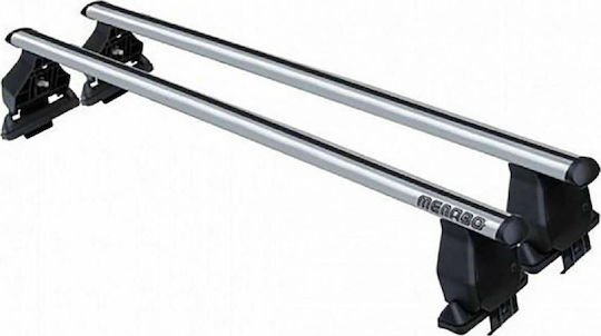 Menabo Aluminum Car Roof Bars 112cm for Mercedes-Benz C Class 4D Set with Roof Rack Legs Silver