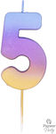 Birthday Candle Number "5" Multicolored 015839