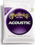 Martin Set of 80/20 Bronze Strings for Acoustic Guitar The Originals Custom Light 11 - 52"