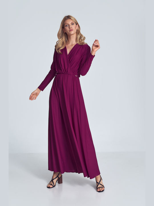 Figl M705 Maxi Dress Wrap Purple 147929