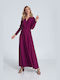 Figl M705 Maxi Kleid Wickel Lila 147929