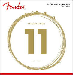 Fender 70L 80/20 Bronze Wound Acoustic Guitar Strings Set