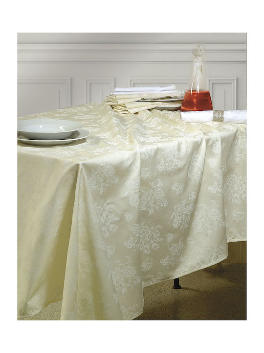 Rythmos Față de masă Set 12buc Jasmine Ecru 160x270cm