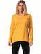 Women's Blouse Cotton Long Sleeve Yellow