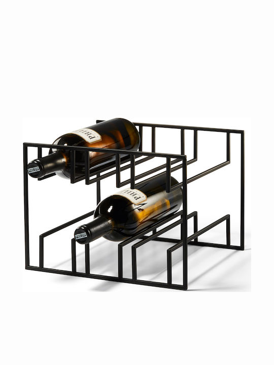 Philippi Tabletop Bottle Rack Cubo Metallic Black 236005