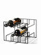 Philippi Cubo Tabletop Metallic Wine Rack for 6 Bottles Black 29x25x21cm