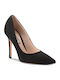 Liu Jo Suede Pointed Toe Black Heels SXX123P0021-22222