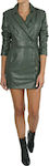 Kendall + Kylie KKC.0W1.030.015 Mini All Day Φόρεμα Δερμάτινο Χακί