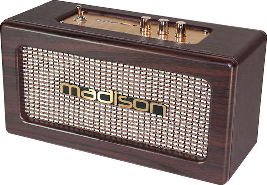 Madison Rechargeable Vintage Speakerbox Ηχείο Bluetooth 20W Καφέ