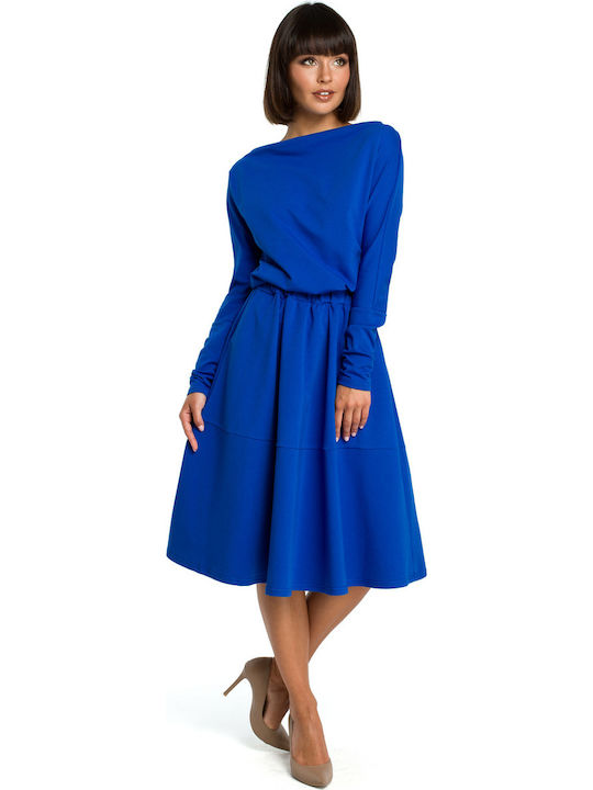 BeWear B087 Midi Dress Blue