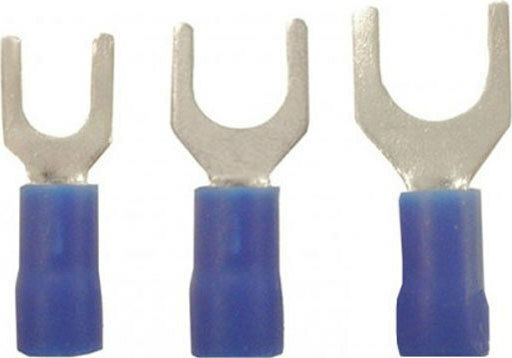 Adeleq Elektrischer Terminal Flachstecker mit Isolierung Φ4mm Blau (12-514254)