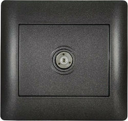 Elmark Rhyme TV Antenna Socket Aerial in Gray c...