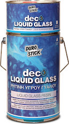 Durostick Deco Liquid Glass Two Ingredients Liquid Glass 375ml Ρητίνη Υγρού Γυαλιού 375gr