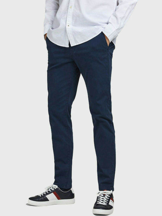 Jack & Jones Ανδρικό Παντελόνι Chino Ελαστικό σε Slim Εφαρμογή Μπλε
