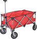 Cărucior Metalic Remorcabil 70kg 90x49x58cm Pliabil Cărucior de Grădină Metalic Cu patru roți cu Greutate Maximă de Încărcare 70kg 90x49x58cm.