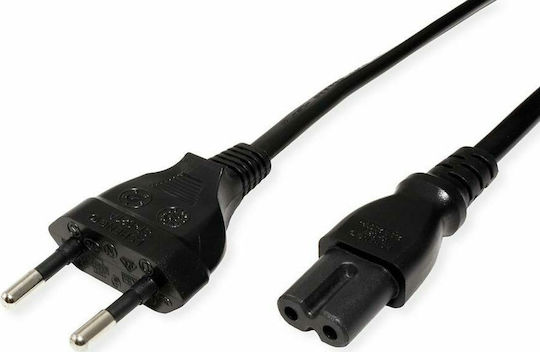 Roline IEC C7 - Euro Cable 1.8m Μαύρο 19.07.2096