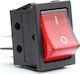 AMiO On-Off switch Rocker with Lighting Red 1pcs