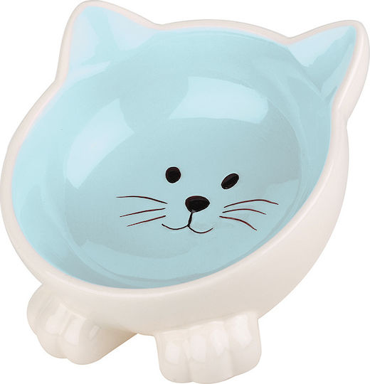 Happypet Orb Keramik Schalen Futter & Wasser für Hund & Katze 160ml 16.5cm in Blau Farbe