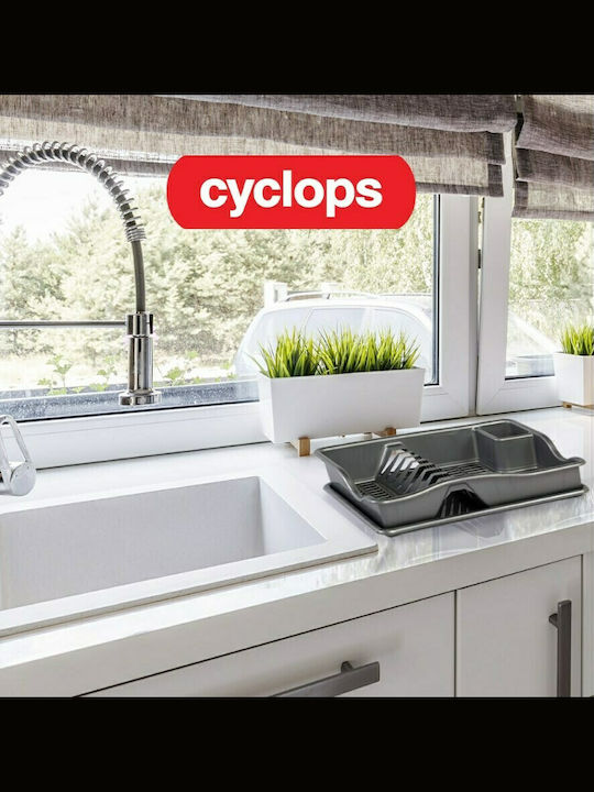 Cyclops Στραγγιστήρι Νεροχύτη Πλαστικό Γκρι 38x29.30x26.5cm
