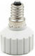 Steckdosenadapter von E14 zu GU10 in Weiß Farbe Set 10Stück 02.034.0057