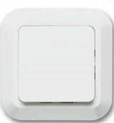 Aliberti Complete Wall Push Staircase Button with Frame White SIROS-575