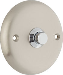 Zogometal 114 Complete Wall Push Bell Button with Frame Φ60 Silver