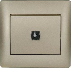 Elmark Rhyme Complete Wall Push Staircase Button with Frame Gold 11182C