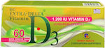 Medichrom Bio Extra Delta Vitamin D3 Vitamina pentru Întărirea Sistemului Imunitar 1200iu 60 file